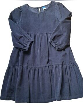 Old Navy Blue Long-Sleeve Tiered Dress Size L (10-12)
